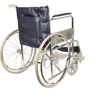 Carrozzina Pieghevole Standard Incrocio Singolo, Seduta 46 cm Blu - 2 pz - 2