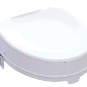 Rialzo WC con Coperchio e Sistema di Fissaggio Laterale 10 cm - 8 pezzi - 1