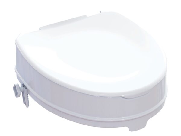 Rialzo WC con Coperchio e Sistema di Fissaggio Laterale 10 cm - 8 pezzi