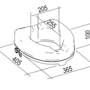 Rialzo WC con Coperchio e Sistema di Fissaggio Laterale 10 cm - 8 pezzi - 2