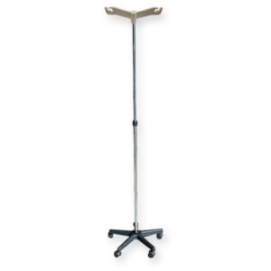 Asta Portaflebo 2 Ganci su Piantana in Alluminio 165-210 cm - 4 pz