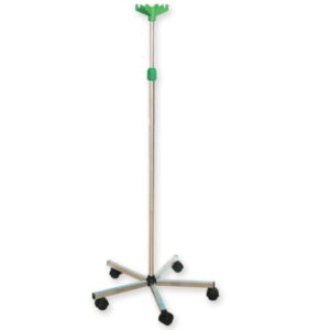 Asta Portaflebo in Acciaio Inox AISI 304 Altezza Regolabile 135-215 cm - 3 pezzi