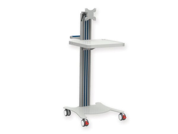 Carrello Super Easy con Ripiano e Supporto Monitor, con Maniglia