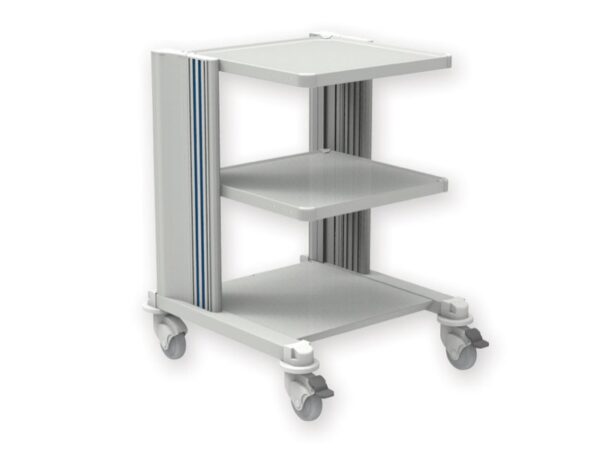Carrello Professionale Pro Cart 2 Ripiani h 80 cm con Passacavi