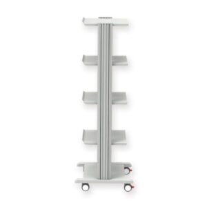 Carrello Smart 4 Ripiani 40x36 cm più Base Grigio/Bianco RAL 7035 - 2