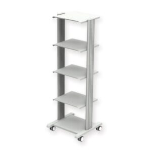 Carrello Smart 4 Ripiani 40x36 cm più Base Grigio/Bianco RAL 7035 - 3