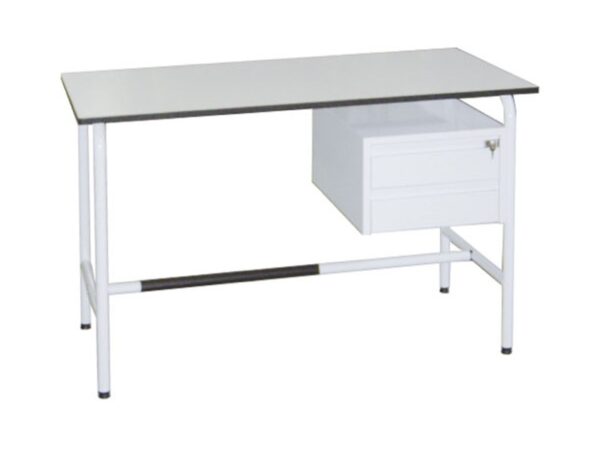 Scrivania da Ambulatorio 120x70x78 cm con 2 Cassetti di cui uno con Chiave