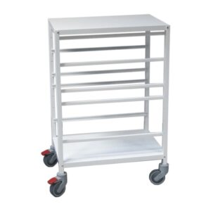 Carrello di Servizio ISO Vuoto in Acciaio Verniciato per Vaschette e Cestelli