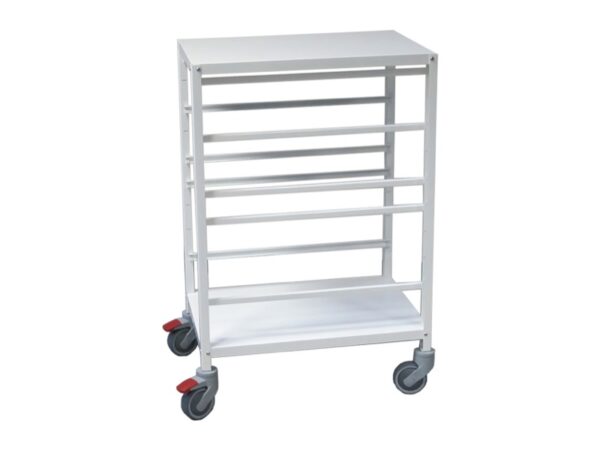 Carrello di Servizio ISO Vuoto in Acciaio Verniciato per Vaschette e Cestelli