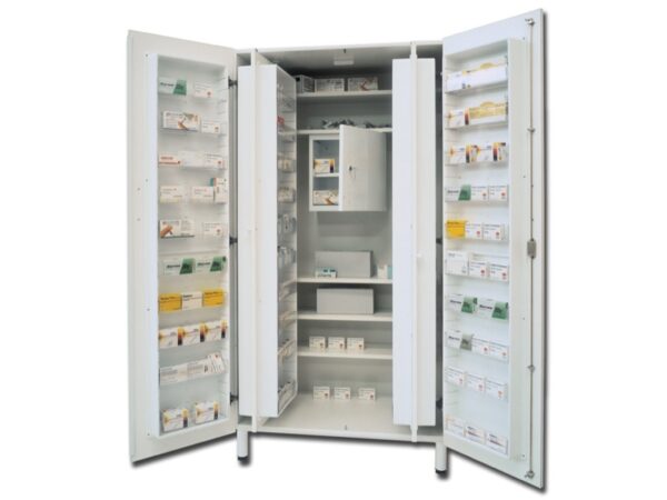 Armadio Portamedicinali in Nobilitato Melaminico Bianco 100x60x195 cm