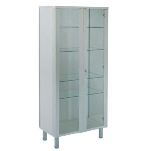 Armadio Multifunzionale Grigio Chiaro in Alluminio Verniciato