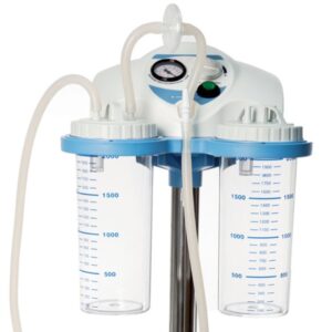 Aspiratore Chirurgico SuperVega su Carrello con Pedale - 2 Vasi da 2 Litri