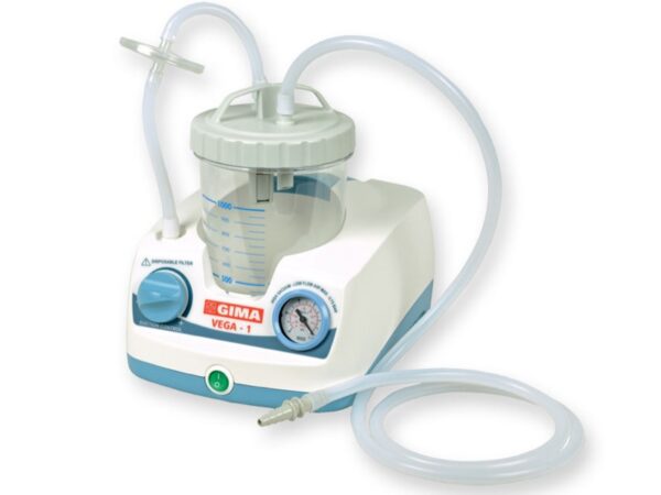 Aspiratore Chirurgico Vega Uno con Vaso da 1 Litro - 2 pezzi