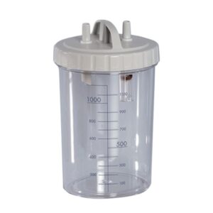 Vaso per Aspiratore 1 Litro con Coperchio Autoclavabile 121°C - 6 pz