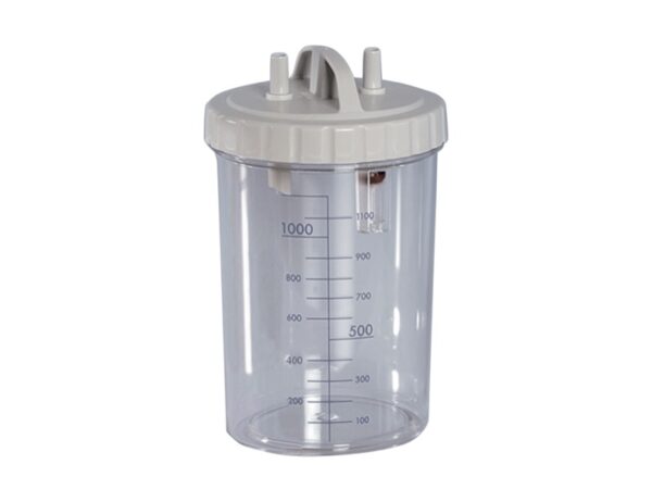 Vaso per Aspiratore 1 Litro con Coperchio e Valvola Troppo Pieno Autoclavabile 1