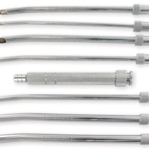 Set Cannule Aspirazione Uterina in Ottone Cromato, 7 Cannule - 2 set