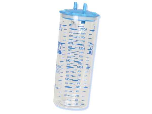 Vaso Ricambio Autoclavabile per Aspiratore Chirurgico 2 Litri con Valvola di Sic