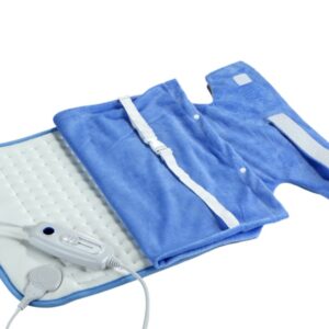 Termoforo con Copertura in Pile, 6 Temperature, Grigio/Celeste - 4 pz - 1