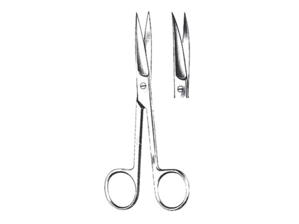 Forbici Curve in Acciaio Inox Punte Acute 18 cm - 25 pezzi
