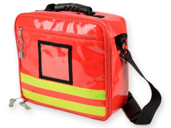 Borsa di Emergenza Cubo in PVC Rossa con Tasche a Cerniera - 4 pezzi