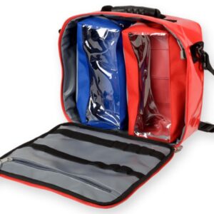 Borsa di Emergenza Cubo in PVC Rossa con Tasche a Cerniera - 4 pezzi - 3
