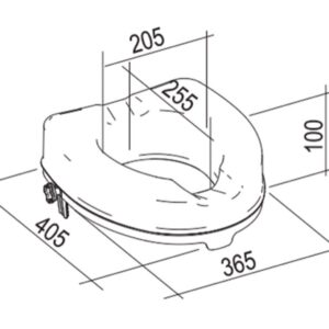 Rialzo WC con Sistema di Fissaggio Laterale 10 cm, 36,5x40,5 cm - 8 pezzi - 2