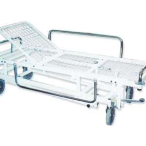 Barella Trendelenburg in Acciaio Verniciato RAL 9010 con Maniglie Cromate