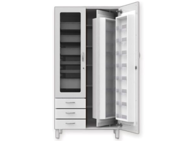 Armadio Medicinali Combo Portafarmaci 96x66x195 cm Bilaminato Bianco 30 Scompart