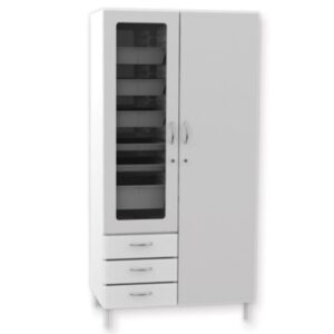 Armadio Medicinali Combo Bilaminato Bianco 96x66x195 cm - 30 Scomparti, 6 Vassoi - 3