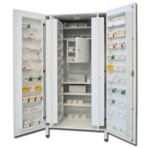 Armadio Portamedicinali in Bilaminato Bianco 100x60x195 cm - 1