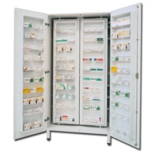 Armadio Portamedicinali in Bilaminato Bianco 100x60x195 cm - 2