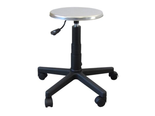 Sgabello da Ambulatorio con Sedile in Acciaio Inox AISI 304 diametro 32 cm con R