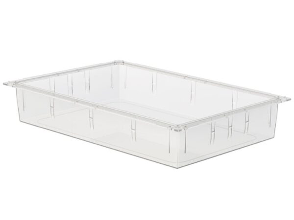 Cassetto ISO in Plastica Trasparente 600x400x100 mm Chiuso per Carrello Medico -