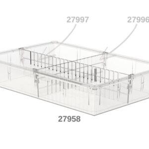 Cassetto ISO Modulare in Plastica Trasparente 600x400x100 mm Chiuso - 3 pezzi - 2