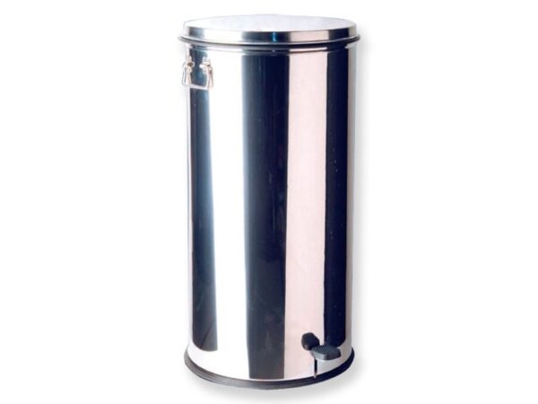 Cestino Rifiuti in Acciaio Inox a Pedale 70 l diametro 42x72 cm