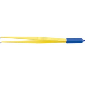 Pinza Bipolare Retta Monouso 15 cm con Cavo 3 m - Punta Angolata 1,0 mm - 4 pz