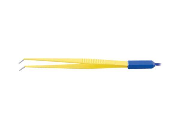 Pinza Bipolare Retta Monouso 15 cm con Cavo 3 m - Punta Angolata 1,0 mm - 4 pezz