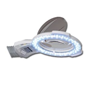 Lampada LED Ingrandente DERMALED su Carrello 5 Rotelle, Lente 3 Diottrie - 2