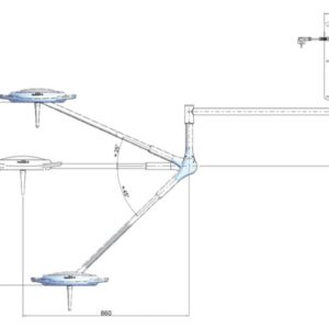 Lampada Scialitica Pentaled 12 da Parete 100.000 Lux a 1 m - 3