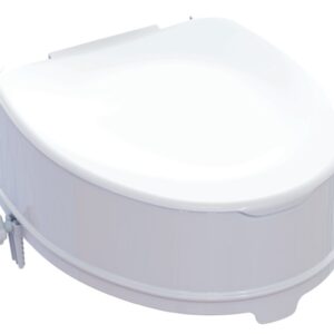 Rialzo WC con Coperchio e Sistema di Fissaggio Laterale 15 cm - 6 pezzi - 1
