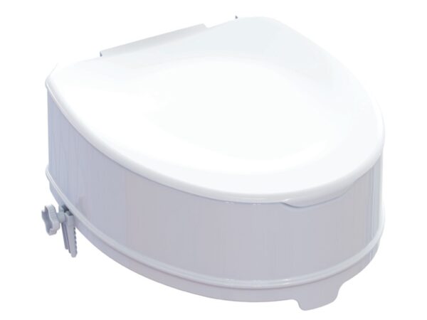 Rialzo WC con Coperchio e Sistema di Fissaggio Laterale 15 cm - 6 pezzi