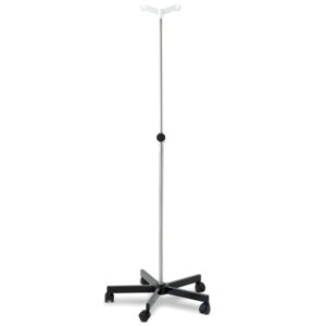 Asta Portaflebo 2 Ganci Verniciata Smontata su Piantana 160-220 cm - 3 pz - 1