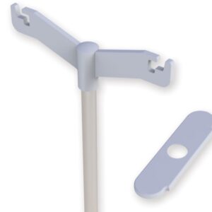 Asta Flebo Altezza Fissa per Carrelli cod. 27869-71, 27880-97 - 2 pz - 1
