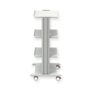 Carrello Smart con 3 Ripiani 40x36 cm e Base Grigio/Bianco RAL 7035 - 2