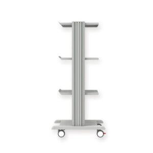 Carrello Smart con 3 Ripiani 40x36 cm e Base Grigio/Bianco RAL 7035 - 3