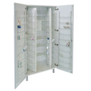 Armadio Portafarmaci Shell Plus in Alluminio e Melamina - Bianco - 1