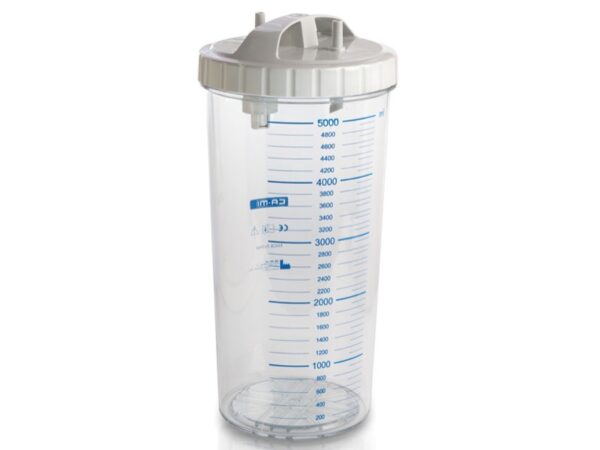 Vaso per Aspiratore Chirurgico 5 Litri con Coperchio Autoclavabile a 143°C Apec