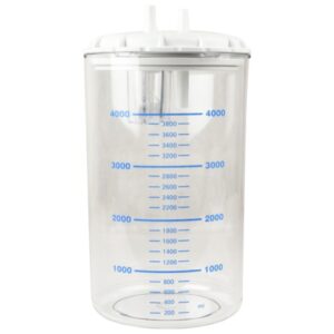 Vaso 4 Litri con Coperchio in Makrolon Autoclavabile a 121°C - 3 pezzi - 1