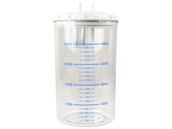 Vaso 4 Litri con Coperchio in Makrolon Autoclavabile a 121°C - 3 pezzi