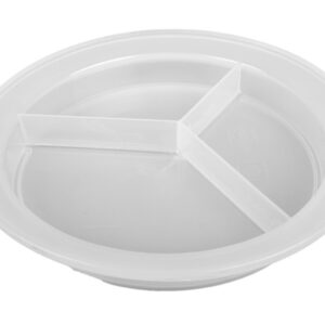 Piatto a 3 Sezioni in Plastica per Mantenere Cibi Separati - 20 pezzi - 1